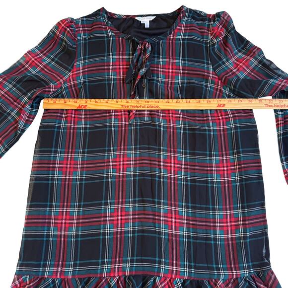Draper James Rosanne Tartan Plaid Swing Shift Dress Sz Medium Lightweight EUC - Picture 11 of 15